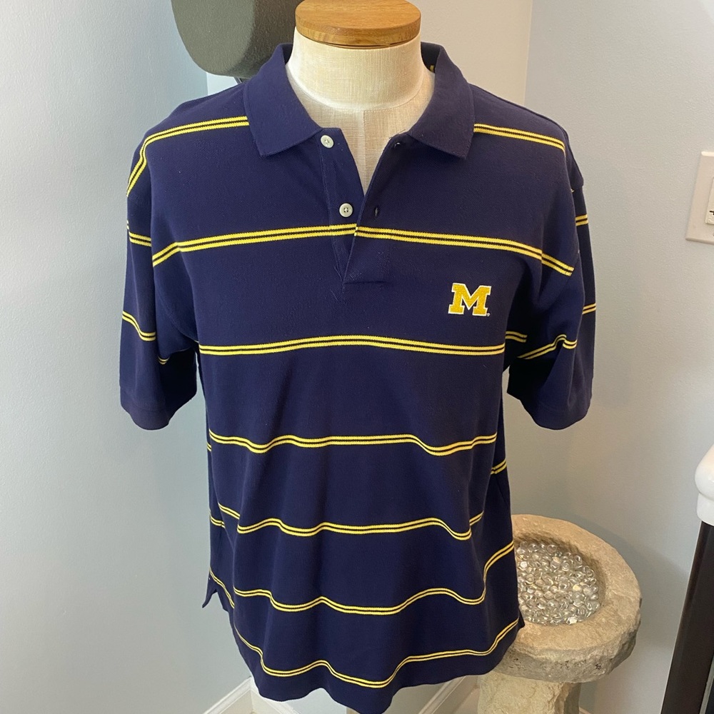 University of Michigan Polo Golf Shirt. Crable Sportswear. Size XL